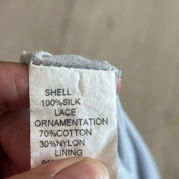 Nicole SILK Nicole Grey Floral Skirt size L - Picture 7 of 8